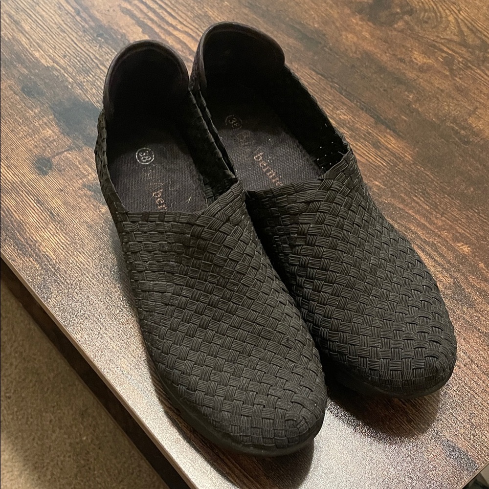 Bernie Mev Black slip ons!